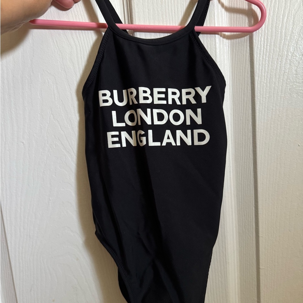 Burberry Kids Black One Piece Swimsuit
